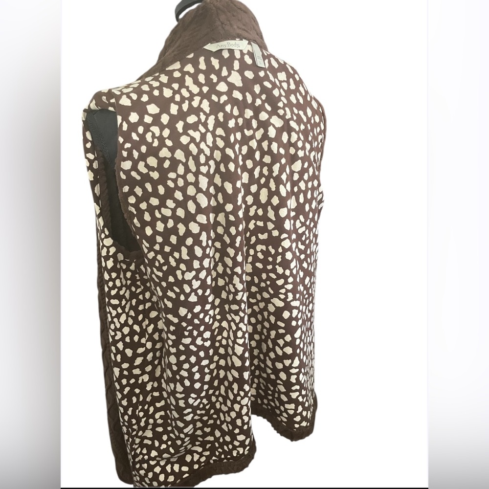 Women’s ANYBODY Chocolate Brown Suede Velvety Vest Size Large - Picture 6 of 9